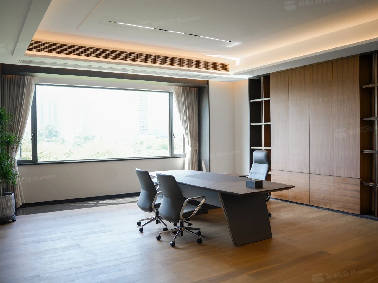 1200m ² Steel Enterprise Office Scene