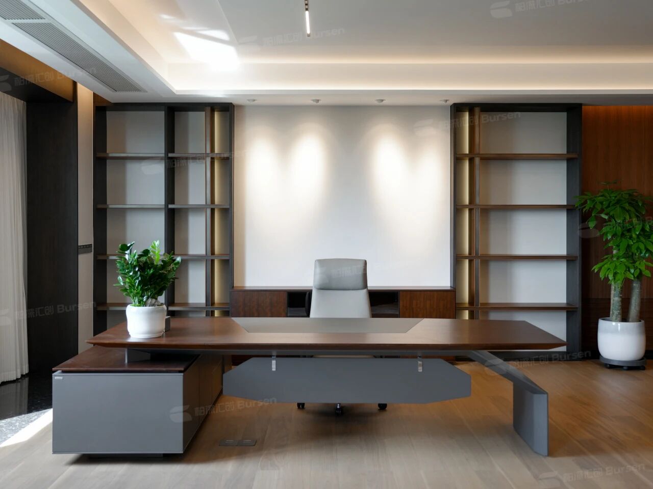 1200m ² Steel Enterprise Office Scene