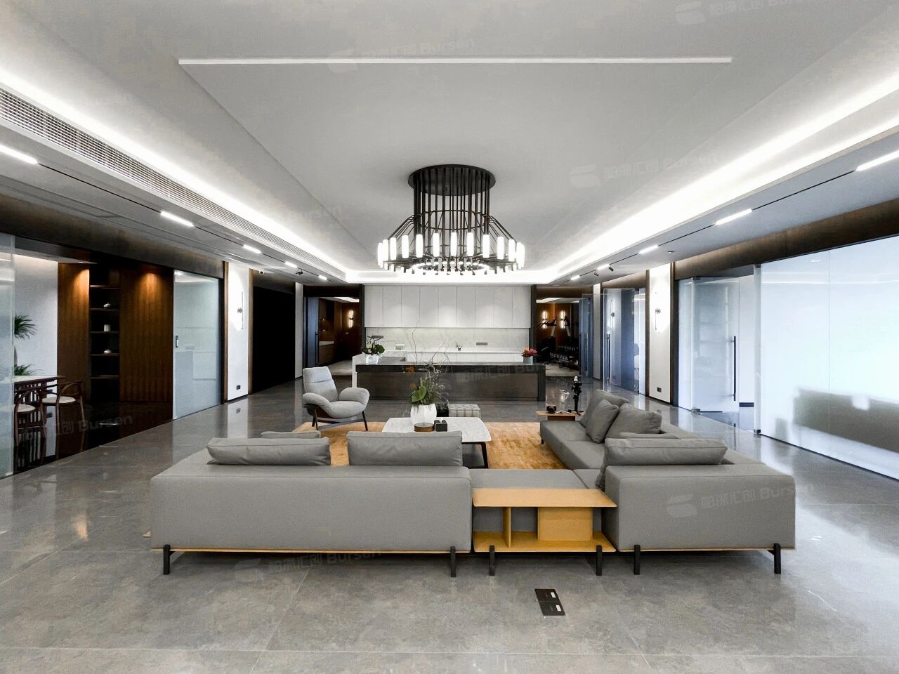 1200m ² Steel Enterprise Office Scene